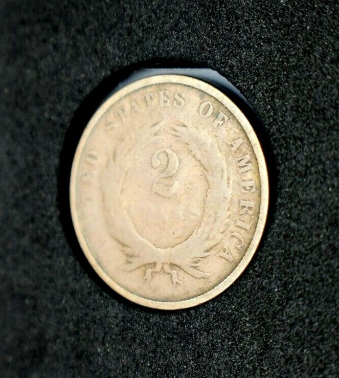 1868 2 Cent Piece~Large Motto~AG~About Good~ - Image 4 of 4