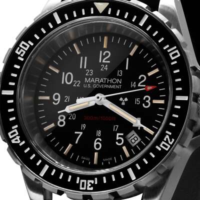 Marathon Military TSAR Dive Watch, US Government dial, Swiss Made, ISO 6425 NEW