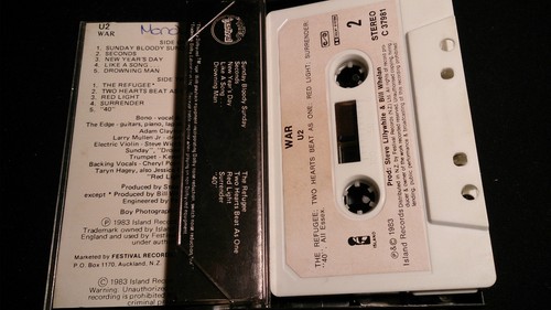 U2 War *MEGARARE ORIGINALE DEL NUOVO ZELANDA MC TAPE* 1983 - Picture 2 of 2
