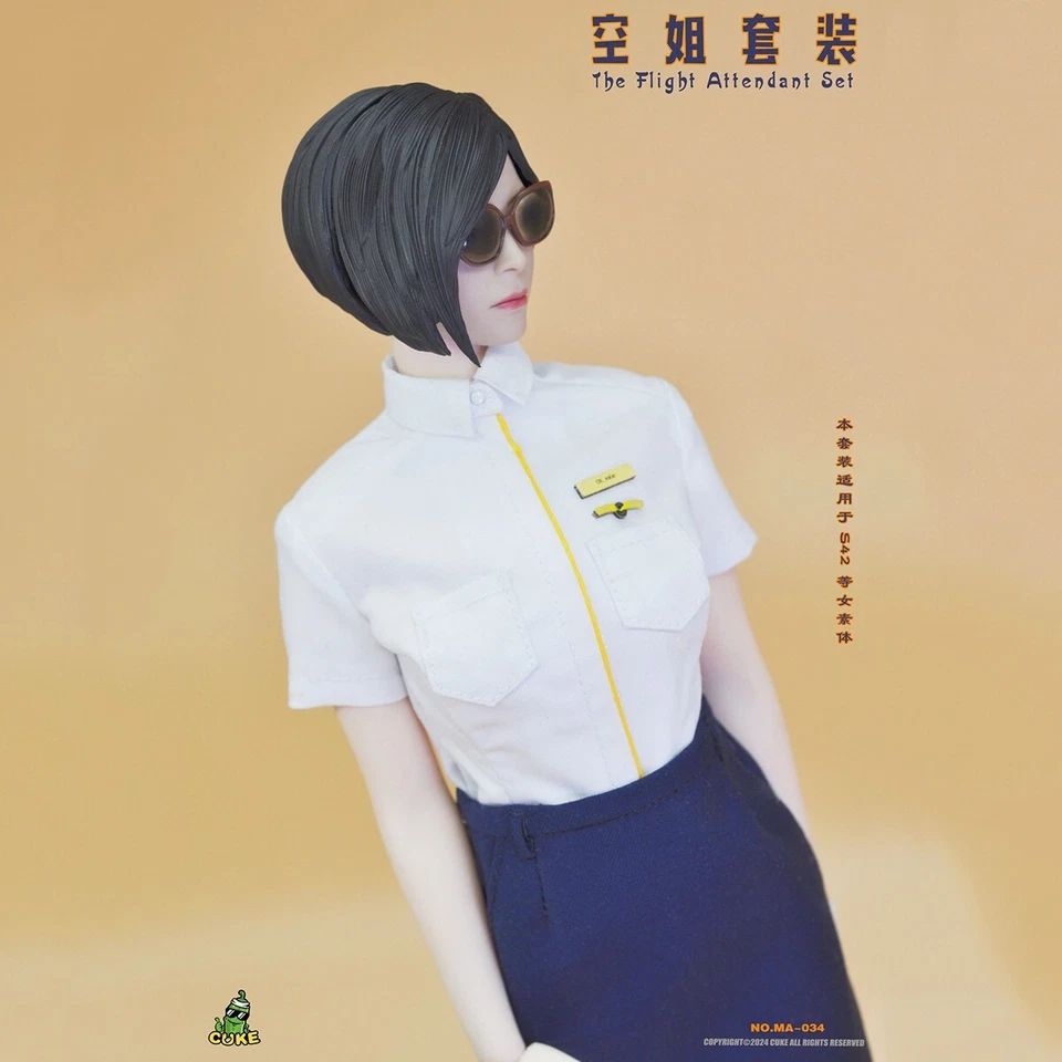 Figura de acción CUKE TOYS MA-034 escala 1/6 The Flight Attendant Set ajuste 12 pulgadas S42 Foto 2 de 4