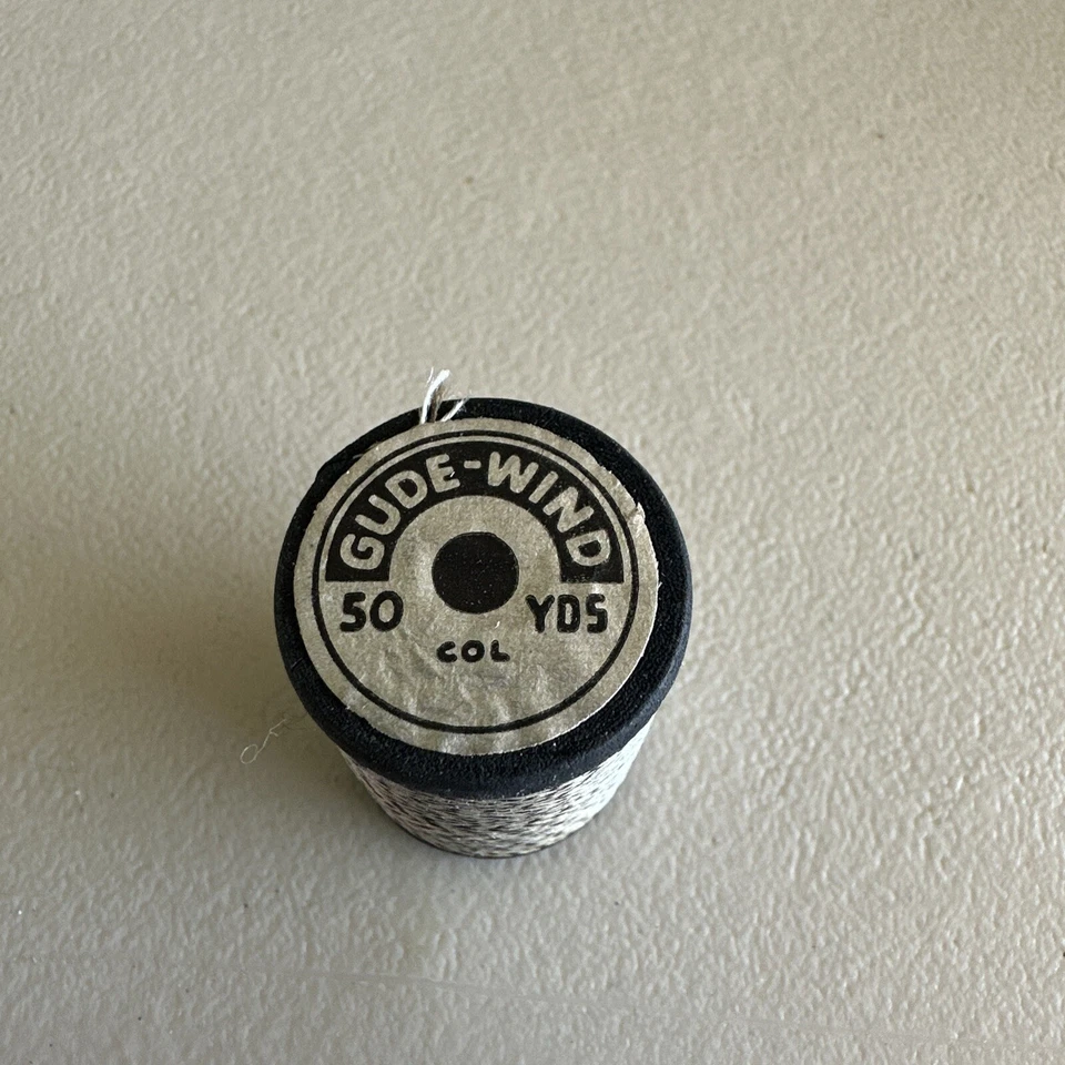 De colección Gudebrod Blanco y Negro Jaspe Guía-Viento Seda 50 Yardas Talla A Vara Hilo Foto 3 de 3