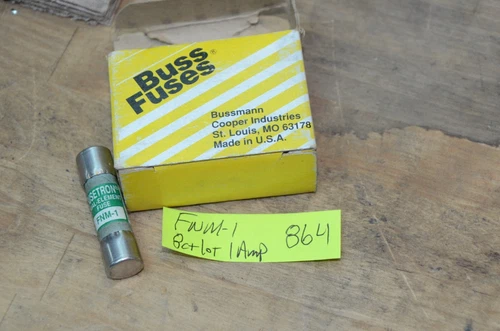 Cooper Bussmann FNM-1 1 Amp Fuse Lot of 8 New Open Box
