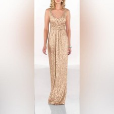 Sorella Vita Gold Sequin Formal Gown, Size 6, Wedding, Mother of Bride/Groom