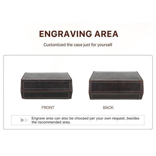 Genuine Leather Watch Box Display Case For 6 Watches Holder' Organizer H1M5 G1M9 - Picture 11 of 12