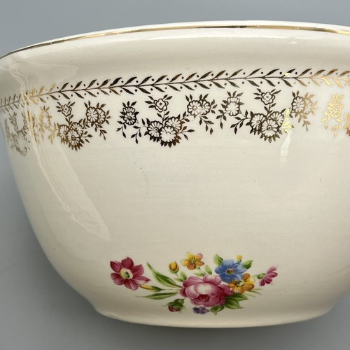 COMPLETE SET 5 Stetson AMERICAN BEAUTY Nesting Mixing Bowls VTG FLORAL GOLD TRIM - Bild 23 von 24