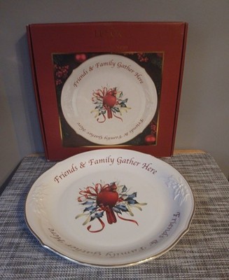Lenox Winter Greetings Friends & Family Gather Here 12  Platter Christmas Plate