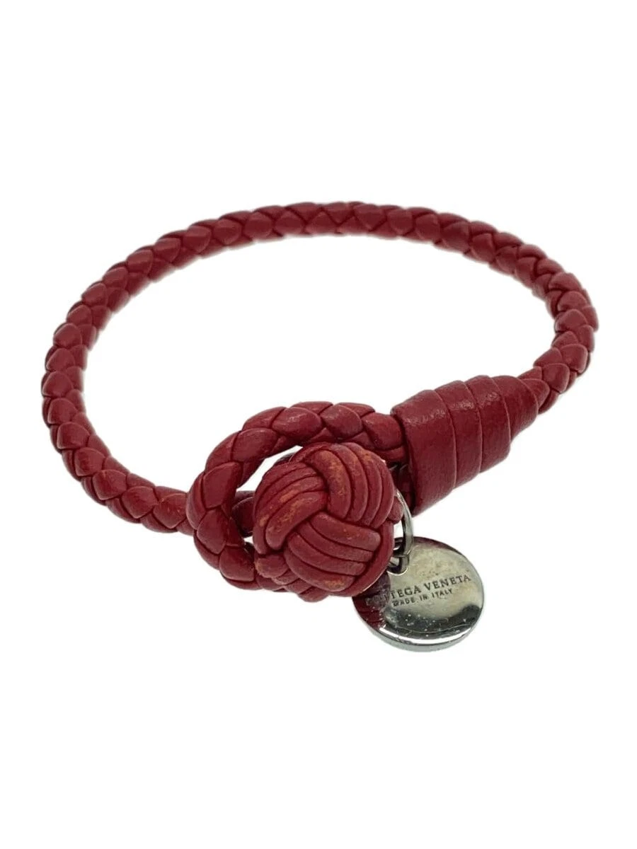 BRACCIALE BOTTEGA VENETA PELLE ROSSO UOMO