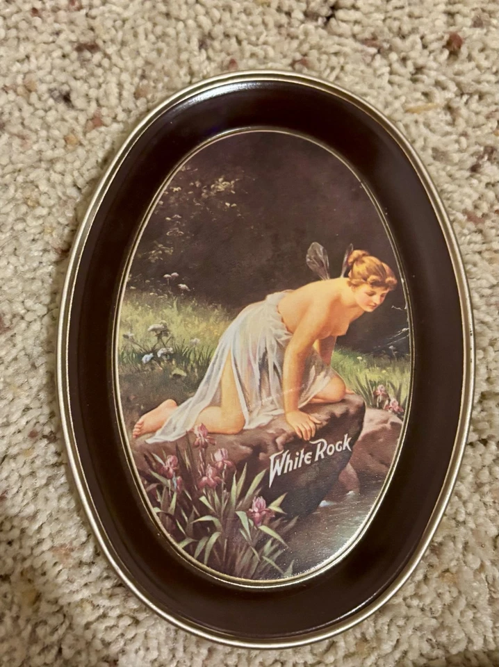 Bandejas de punta de metal vintage (3) - Bebidas de roca blanca - Hada ninfa Foto 3 de 4