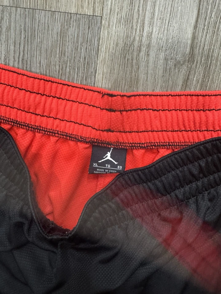 Jordan Shorts Mens XL Black Red/Orange Jumpman Athletic Basketball Colorblock - Image 3 of 3