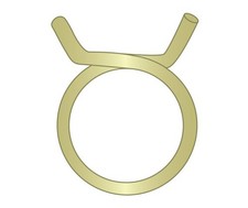 Rotor Clip Hose Clamp 7/8" Single Wire Zinc Yellow (30 Pieces)