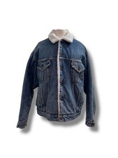 Vintage Levi  s Sherpa Lined Denim Trucker Jacket Size Large Made In USA
