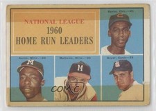 1961 Topps League Leaders Ernie Banks Hank Aaron Eddie Mathews Ken Boyer HOF 0c4