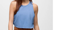 Prana Women Everyday Crop Tank S Blue Vibes 2126801
