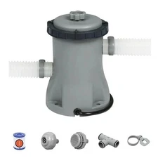 Bestway 58511E-BW Flowclear 330 Gallon Above Ground Pool Pump Filter w/GFCI Plug