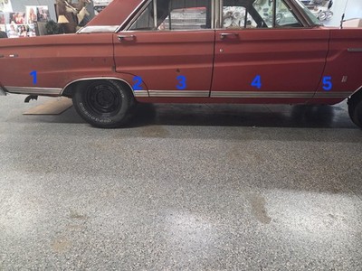 1965 Mercury Comet Caliente 4 door rocker panel moldings trim