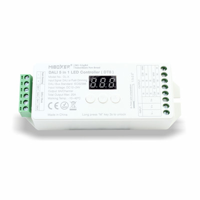 DALI Mi-Light 5-in-1 Controller (DT8) DALI Signal or Push Dim 12/24V ''20A''