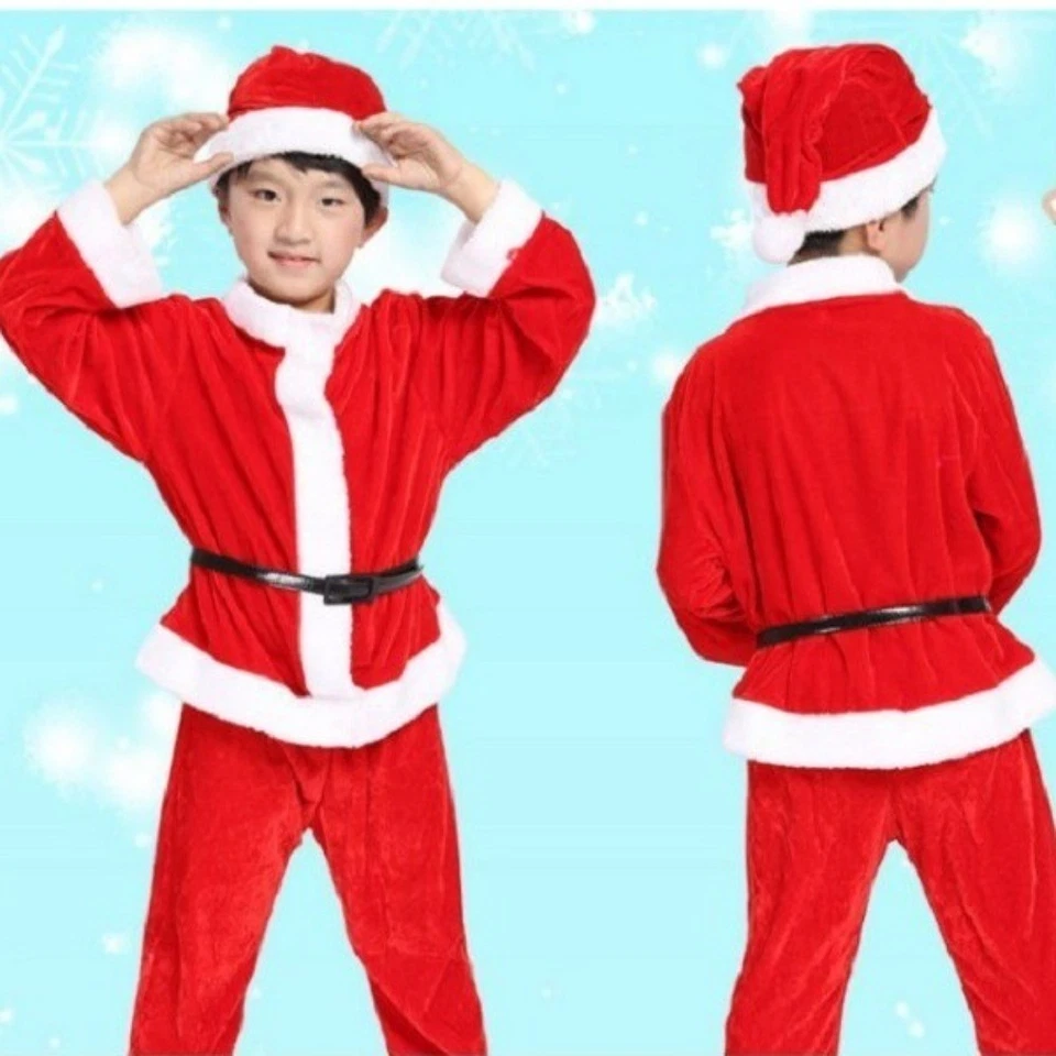 Kids Santa Claus Costume Set – Red Xmas Outfit for Boys & Girls Toddlers - Image 4 of 4