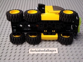 Lego Figure & Truck Yellow/Black Partial Build From 4622 Jack Stone ResQ Digger