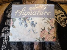 Signature Vintage Floral 3 Piece Sheet Set Twin Size NIP