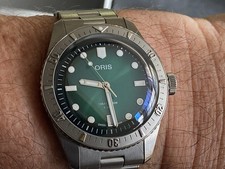 Oris 400 Series Divers Green Men's Automatic Watch - Ref 01 400 7774 4057 VGC
