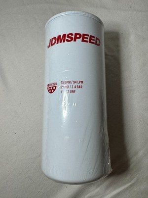 JDMSPEED 10 Micron 25 GPM 94 LPM 50 PSI 3.4  bar 1''-12 UNF Oil Filter