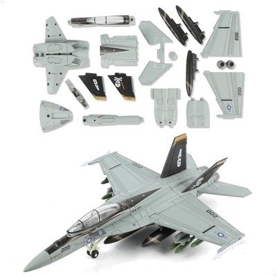 Detailed F-18 Jolly Rogers Model with Stand