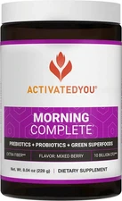 ACTIVATEDYOU Morning Complete drink Mix& Gut Health~Servings 30 (mixed berry)