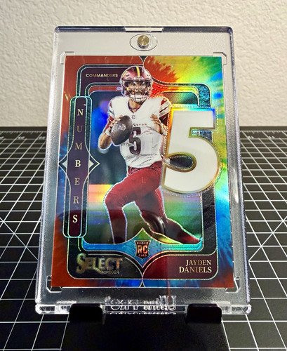 Jayden Daniels [Tie-Dye Prizm] #23 2024 Panini Select Numbers card