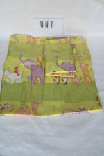 gebr Kindervorhang grün Zootiere 2 Schals transpaten Schlaufen ca 203 x 139 cm