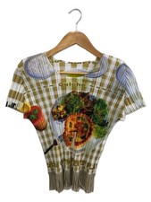 Womens PLEATS PLEASE PLEATS PLEASE ISSEY MIYAKE Quiche Plate Print Short Sleeve