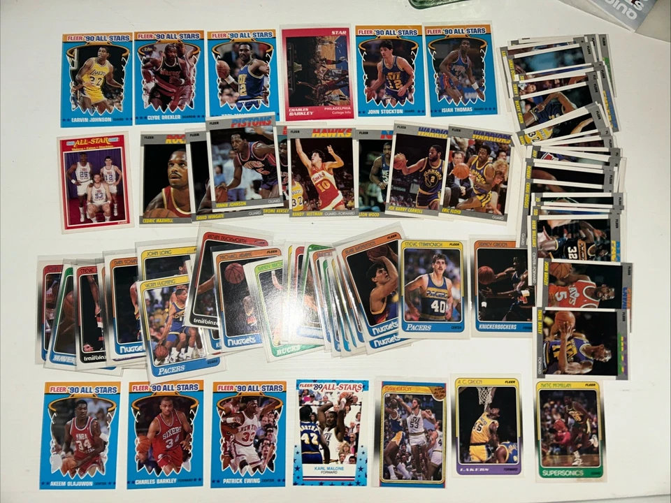 108 1987-91 Fleer STARS Rookie HOF STICKERS RC Lot No Dups NBA w 90 STAR BARKLEY - Image 4 of 4