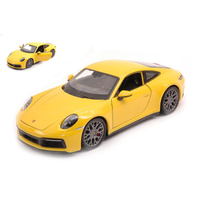 Porsche 911 Carrera 4S 2019 Yellow 1:24 Welly Auto Stradali -D- Neues Modell