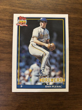1991 Topps Dan Plesac #146 Milwaukee Brewers Baseball Card - MLB - NRMT