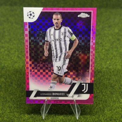 2022-23 Topps Chrome UEFA Leonardo Bonucci Pink X-Fractor /250 Juventus