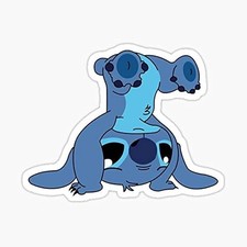 Stitch Upside Down Blue Alien Disney Cute Sticker Car Laptop Truck Decal