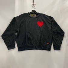 AVIATOR NATION Heart Stitch Relaxed Crew Sweatshirt Women's Size S