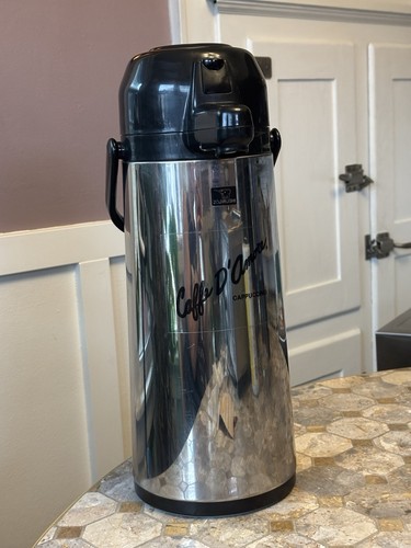 Zojirushi Caffe D'Amore Stainless Steel Airpot Lever Beverage Dispenser thermos