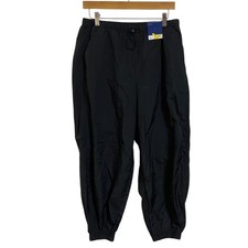 Old Navy NEW Mid Rise Quick Dry Black Nylon Jogger Pants Gymcore Sporty Medium