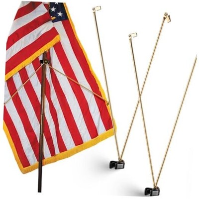 Gisafai 2 Pcs Flag Spreader for Indoor Flag Pole Display Gold Juneteenth 