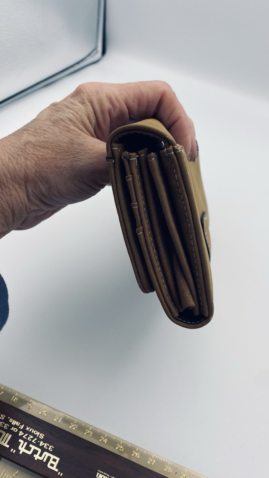 Tan Unbranded Snap Button Large Capacity Wallet F… - image 3