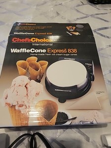 WaffleCone Express 838 Black Ice cream Sugar Cone Maker - 
