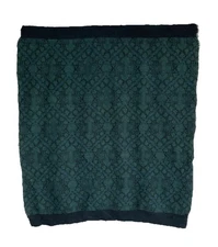 GIANNI VERSACE wool Women’s Scarf In Green W A Geometric Pattern 51"/39" EC