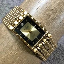 Elgin Men FM610 Bracelet Diamond Accent Gold Tone 22mm Watch 7 3/4"