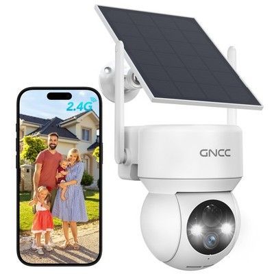 GNCC Solar Überwachungskamera Außen kabellos 1080P/2MP CCTV Kamerasysteme 360°