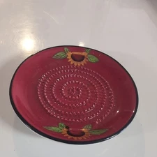 Ceramic Garlic Grater Plate Made In Italy Ceramica Espanola hand painted 