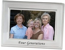 Sentiments Collection, Brushed Metal 4 by Four Generations Picture Frame