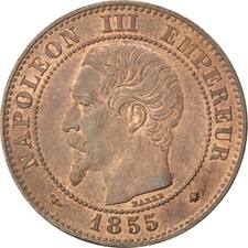 [#82259] Coin, France, Napoleon III, Napoléon III, 2 Centimes, 1855, Strasbourg,