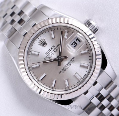 Rolex Lady Datejust 26mm 179174 Stainless Steel Jubilee Fluted Bezel Stick Dial