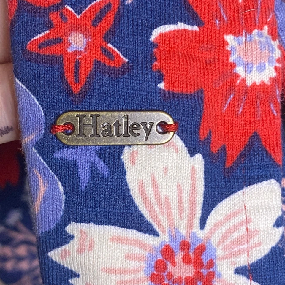 Vestido Hatley Para Mujer Grande Bloomcore Floral AOP Tejido Cuello en V Preppy Academia Foto 4 de 4