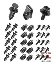 Zlirfy 35PCS Engine Under Cover Splash Shield Guard Body Bolts Screws,Bumper